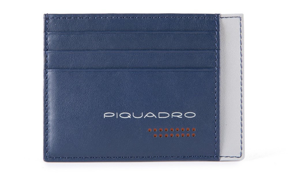 Bustina porta 6 carte di credito tascabile RFID Urban Blu/Grigio