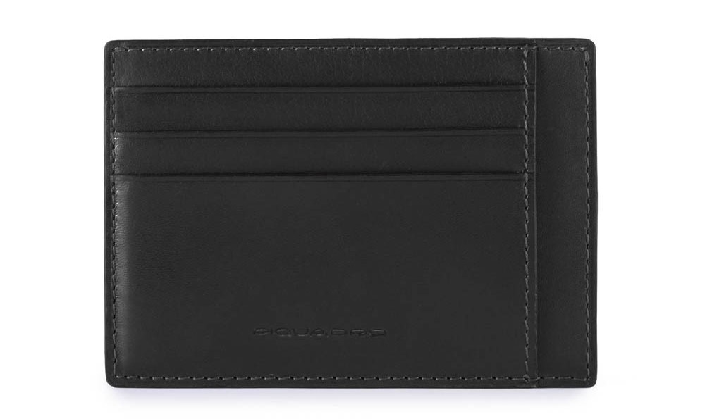 Bustina porta 6 carte di credito tascabile RFID Bold Nero
