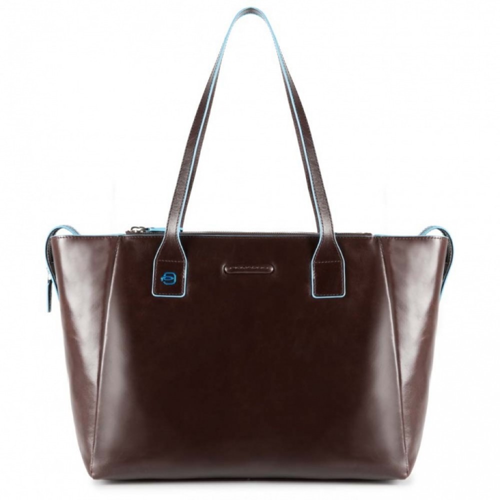 Shopping bag Donna scomparto porta iPadAir/Pro Blue Square Mogano