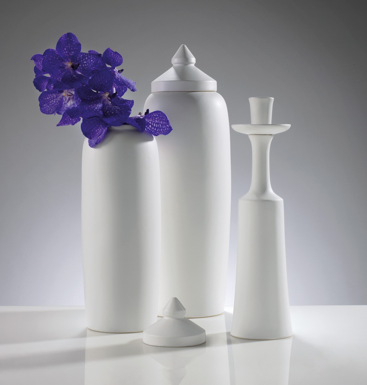 VASO CERAMICA BIANCO - FIORI - O1038