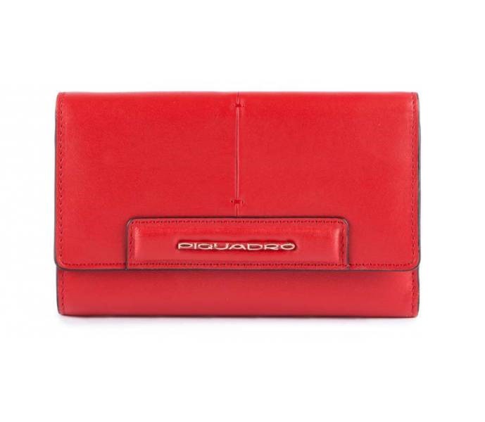 Portafoglio donna con porta carte di credito linea SPLASH rosso/sabbia