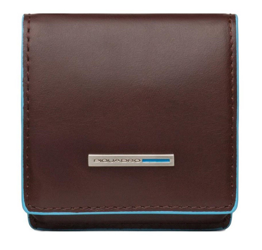 Portamonete a tacco quadrato Blue Square Mogano