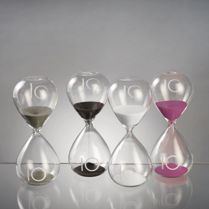 CLESSIDRA IN VETRO MISURA TEMPO DA 10 MINUTI - FUCSIA - CM.16
