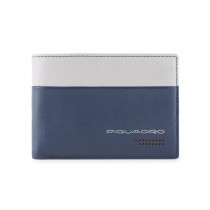 Portafoglio uomo con portamonete e porta card Rfid Urban Blu/Grigio